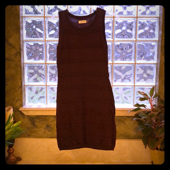 Calvin Klein Burgundy/Maroon Sweater Dress - Picture 2 of 5